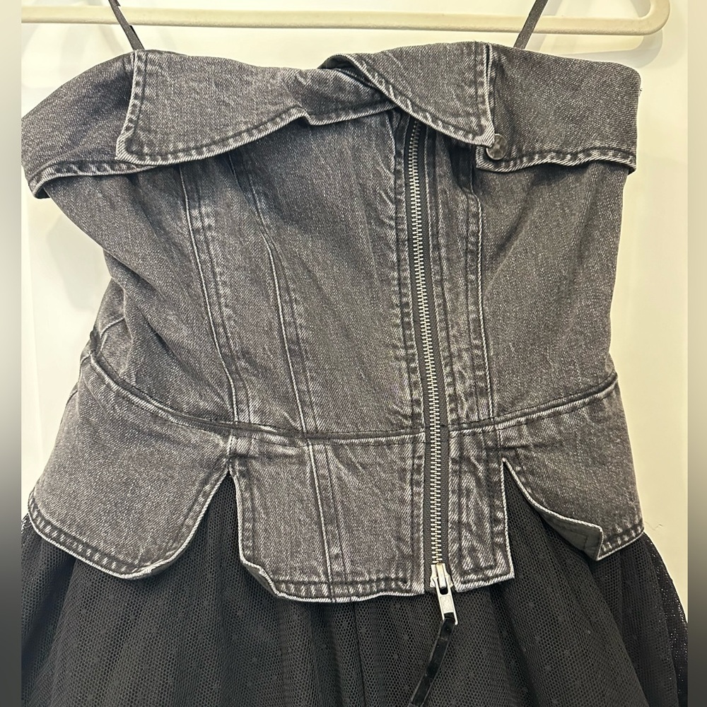 NWT Pilcro Strapless Tulle Mini Dress Size 6 Anthropologie - Picture 5 of 7
